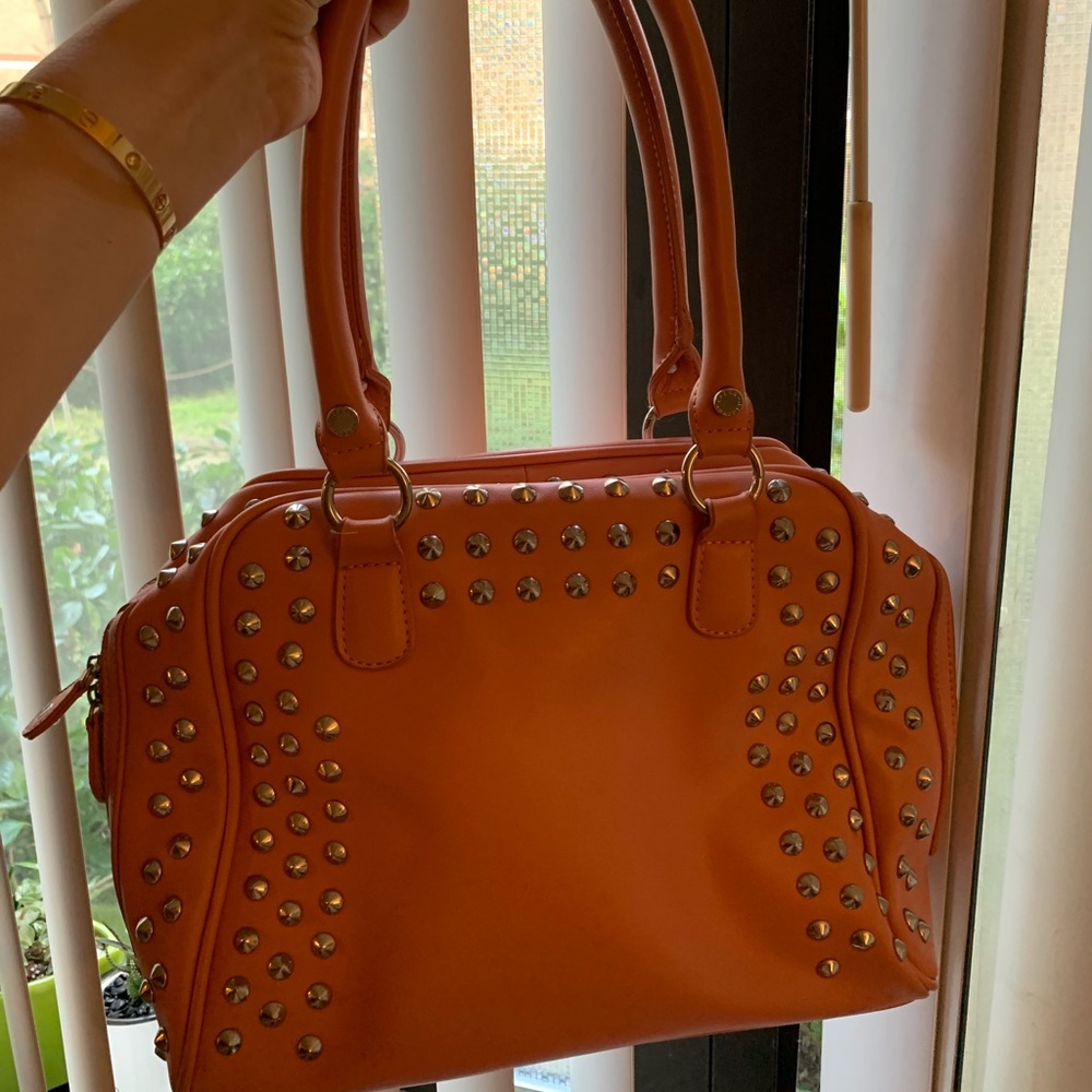 Steve Madden handbag shoulder salmon red pink bag